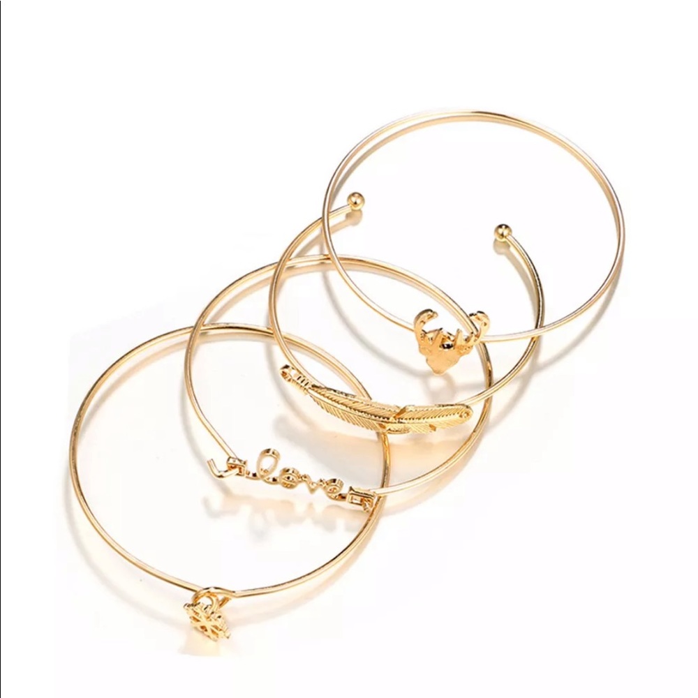 {DELAINA} boho Deer Love Bangle Bracelet Set - Picture 4 of 7